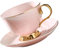HOLIDYOYO 250ml Red Porcelain Coffee Cup Set Unique Marble Design Marble Coffee Mug and Saucer