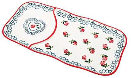 PRETYZOOM Juego De Vajilla Bandeja Para Aperitivos Cerámica Plato Cuadrado Vajilla Creativa