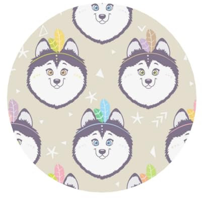 Husky Acryl Kühlschrankmagnete zum Basteln Kühlschrankmagnete Runde Form