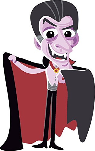 Akachafactory Selbstklebend Wandtattoo Fete Deco Halloween Auto Dracula Kinder Vampir
