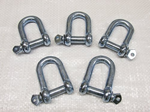x5 3MM Galvanised Steel Commercial Dee Shackles