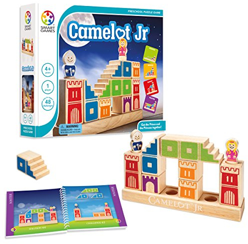 smart games - Camelot Jr, Preschool Puzzle Game with 48 Challenges, 4-9 Years, 24 x 6 x 24 cm (LxWxH)