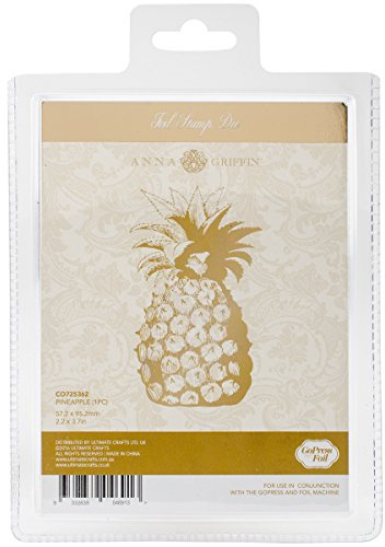 Couture Creations Pineapple Hot Foil Stamp Die, Metal, Grey, 20.5 x 14.5 x 0.8 cm