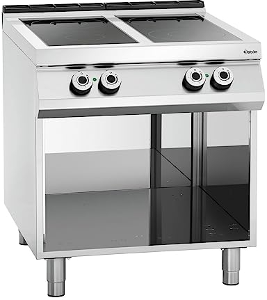 Bartscher 4 Felder Elektroherd 900 Master mit offenem Unterbau Gastronomiebedarf