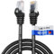 HB-DIGITAL 1,5m LAN Kabel RJ45 Patchkabel mit CAT 7 Rohkabel S/FTP - GHMT zertifiziert - 10 Gigabit Ethernet Netzwerkkabel Kupfer Profi PiMF für Patchpanel Switch PC Router - Schwarz