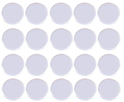 20 Stück weiße Magnete Whiteboard Button rund Kunststoff für Büro Schule 30mm (weiß)