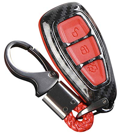 Carrfan Carbon Remote Key Fob Hülle für Fords/Focus/Fiesta/Kuga/C-Max