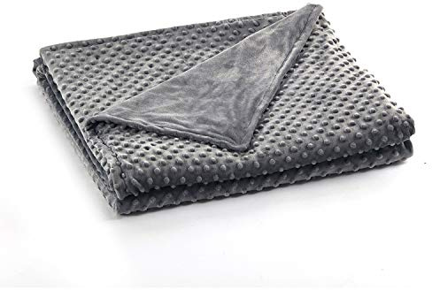 RelaxBlanket 48''x78'' Duvet Cover for Weighted Blanket | Premium Super Soft Minky Dot | Dark Grey