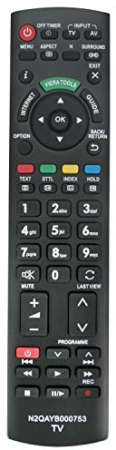 ALLIMITY N2QAYB000753 sub N2QAYB000673 Telecomando Sostituito per Panasonic Viera Internet TV TX-L32D25BA TX-L32D25E TX-L32D28EP TX-L32D28ES TX-L32E30E TX-L32E31B TX-L32E5B TX-L32E5E TX-L32E5Y