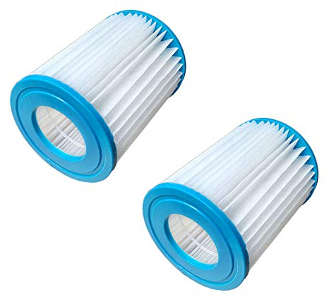 M & A Keleily 2 Stücke Poolfilter Kartusche Ersatz Filter Kartusche Filterkartuschen Pool für Bestway Filterkartusche Größe 1, Blau-weiß, 8 x 9 cm
