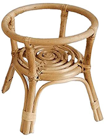 Ixkbiced Natural Rattan Plant Stand Rack Indoor Flower Pot Holder Garden Vine Trellis