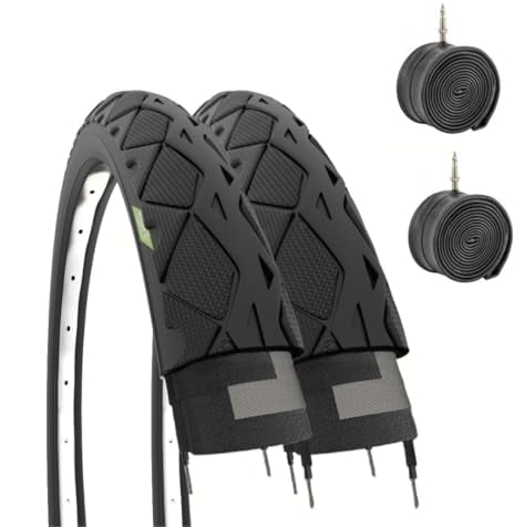 Ecovelò 26 x 1,50 2 neumáticos de 26 x 1,50 cm cámaras, Adultos Unisex, Nero, 26 X 1.50 (40-559)