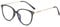ZUVGEES Mode Runden TR90 Blaulichtfilter Lesebrille für Herren und Damen mit Federscharnier Lightweight Anti-blaue Computerbrille (Helles Schwarz, 1.5)