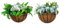 2PCS Jardineras de Pared para Exteriores, Jardinera de Pared para Colgar al Aire Libre, Jardineras Colgantes, Maceta Pared Macetas, Canasta Plantas Colgantes, Jardineras Colgantes para Plantas