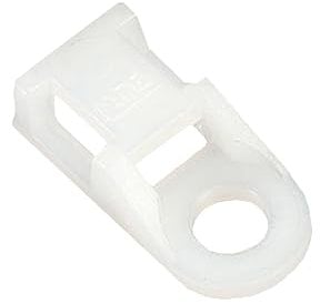 UKCable-Ties Cable Tie Eyelets Bases Screw Mount Saddle 4.8mm Black Natural (100, Natural)