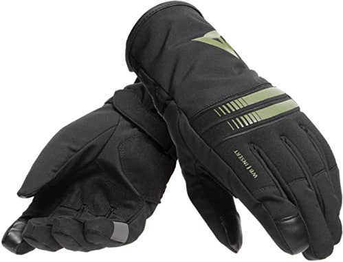 Dainese Plaza 3 Lady D-Dry Gloves, Motorradhandschuhe Winter Wasserdicht, Damen, Schwarz/Bronze-Green, M