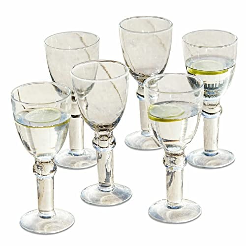 LOBERON Weinglas 6er Set Devon, elegante Pokalform, angenehm dickerer Rand und Stiel, Küchenaccessoires, Tischdekoration, Tischaccessoires, Glas, klar