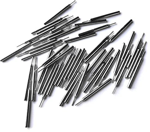 Lot de 50 forets à meuler diamantés, tête cylindrique de 1 mm, tige 1/8, pointe de 45 mm de long avec revêtement diamant