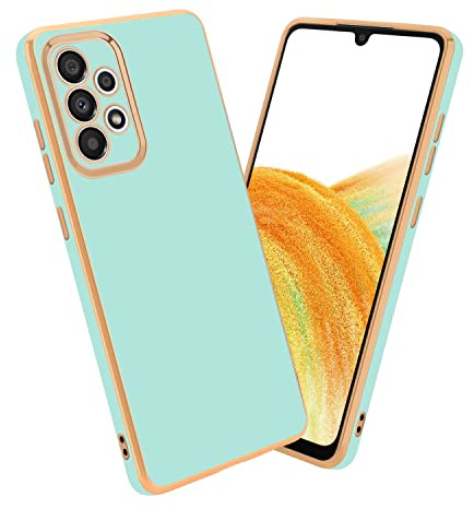 Cadorabo Hülle kompatibel mit Samsung Galaxy A33 5G Schutzhülle TPU Silikon Case Liquid Design mit Kameraschutz Slim Kratzfest Weiche Gummi mit Rundumschutz Case Hülle für Galaxy A33 5G in Grün