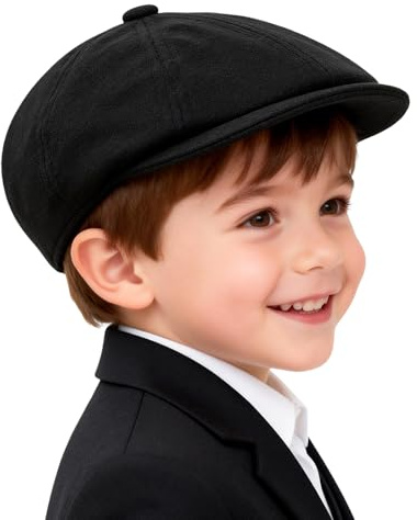 mintgreen Schiebermütze Kinder, Fischgrät Tweed Newsboy, 0-8 Jahre | Baby Jungen Hochzeit Taufe Vintage Barett Cap