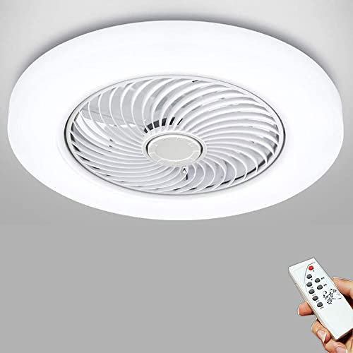 PAZWAHF LED-Ventilator-Deckenleuchte, 72 W dimmbarer Deckenventilator mit Fernbedienung, leise Ventilator-Pendelleuchte, Kinderzimmer-Ventilator-Beleuchtung, Ventilator-Kronleuchter