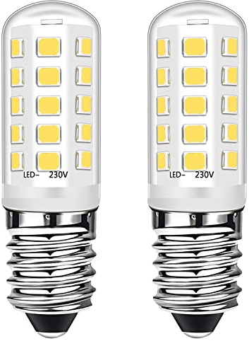 E14 LED Kerzenbirnen 3W Entspricht 40W Halogenbirnen, Tageslichtweiß 4000K, E14 SES Kleine Edison Schraub Glühbirnen für Gefrier Dunstabzugshaube, Kein Flimmern, Kein Dimmbar, AC 220-240V, 2er Pack