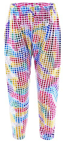 Yeahdor Kinder Mädchen Glänzend Hose Pailletten Hose Lang Glitzer Tanzhose Hip Hop Karneval Fasching Verkleidung Tanzkostüm A Buntes 110-116