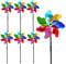 6 Stück Windrad Taubenabwehr Windrad Vogelabwehr Bunte Windräder Taubenabwehr Balkon Vogelschreck Windmill Vogelabwehr Reflektierende Windräder für Protect Garten,Obstgarten,Hof (A Bunte windrad)
