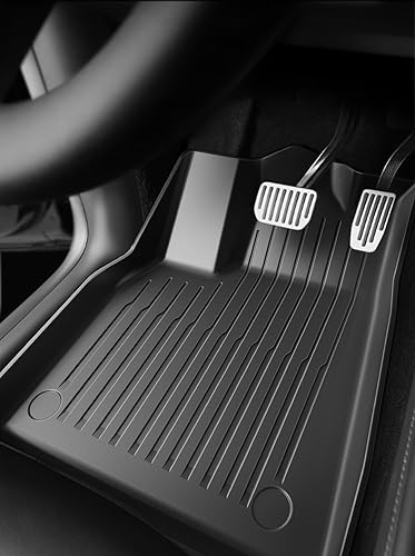 ASZSK 3 Stück Tesla Model Y Fußmatten, 3D TPE Material Allwetter-Fußmatten für Tesla Model Y 2021 2022 2023 2024, verschleißfest und schmutzabweisend, rutschfest und wasserdicht, Autozubehör