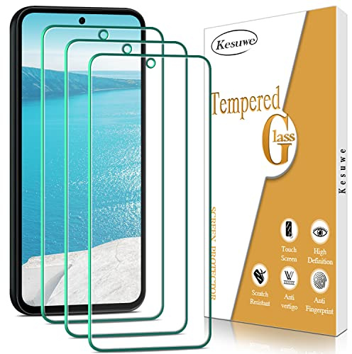 Kesuwe [3 Piezas] Protector de Pantalla para Samsung Galaxy A54 5G, Dureza 9H Cristal Templado, Antiarañazos, Antihuella, Fácil de Instalar, Sin Burbujas