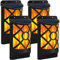 BeisDirect 4 Pack Solar Flamme Lichter Outdoor Garten, 66LED Solar Wandleuchte Solar Fackeln Licht Straßenlaternen mit flackernder Flamme, wasserdicht Outdoor Solarlampe für Landschaft, Terrasse, Hof