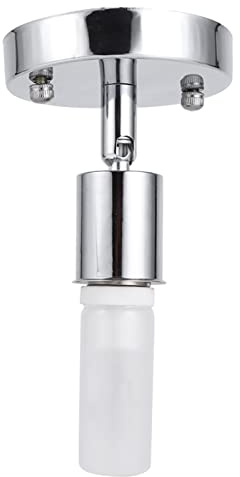E27 180 Grad drehbare Glühbirnenfassung Adapter, Vintage Deckenleuchte Wandlampe Lampenfassung Sockel Splitter, Moderne verstellbare Deckenleuchte für Haus, Büro, Bar (Silber)