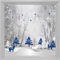 Alwayspon Weihnachten Statische Fensterfolie Privatsphäre, Doppelseitige Schneeflocke Fensteraufkleber Anti-UV Glasfolie für Weihnachtsdekoration, Kiefer und Hirsch T028