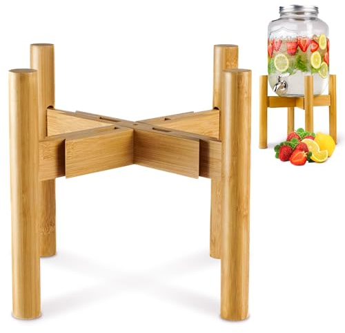 Modern Innovations Adjustable Water Dispenser Stand for 5 Gallon Bottle (8-10 Inch Fit) Beverage Jug or Stainless Steel Drink Dispenser Stand Only for Juice, Iced Tea, Lemonade, Parties, Catering