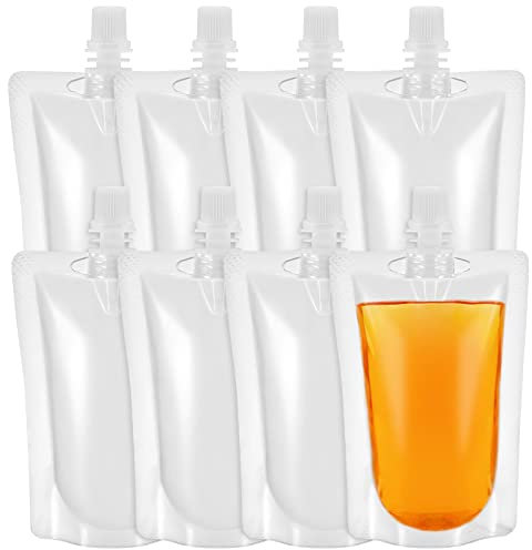 Boccette 50 pezzi Sacchetti for bevande usa e getta, Sacchetti for bevande in plastica da 100 ml con ugelli, Boccetta for liquore trasparente Custodia for frullato Contenitore for succhi Bottiglie for