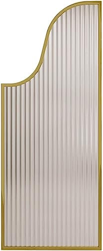 KJHYYPP Urinal-WC-Trennwand, an der Wand montierter Badezimmer-Sichtschutz, WC-Trennwand mit Edelstahlrahmen für Hotels/öffentliche Plätze (Gold 1 Piece)