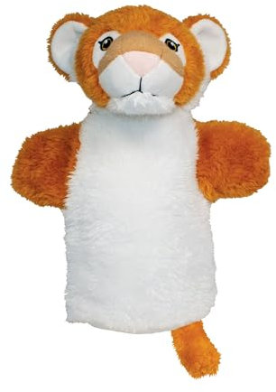 EcoBuddiez Hand Puppet - Tiger von Deluxebase. Tiger Plüsch Handpuppen für Kinder. Eco-Friendly Tier Spielzeug Puppe für Pretend Play und Kinder Geschenke.