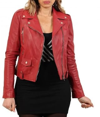 IMPERATRICE Giubbino chiodo in vera pelle da donna made in italy