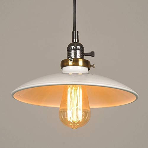 WESLNN E27 Industrial Retro Pendant Light with UFO Iron Metal Vintage Saucer Shade Post-Modern Iron Art Lamps Adjustable Restaurant Kitchen Hanging Lamp