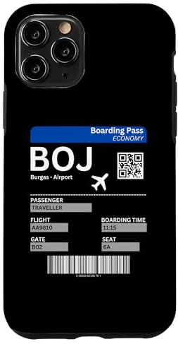 iPhone 11 Pro Boarding Ticket Burgas BOJ Airport Bulgaria Burgas Case