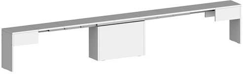 möbelando Essbank >Pachino< (2er-Set) in Weiß Hg. - 66/290x45x25cm (BxHxT)