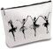 CREATCABIN Make Up Tasche Segeltuch Balletttänzerin Kosmetiktasche Tragbare Reisetasche Tasche Stifteetui Reißverschluss Kulturbeutel Geldbörse Mehrzweck Überlebenskit Geschenk Für Tanzlehrer 25x18cm