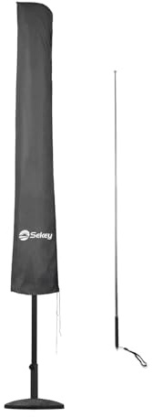 Sekey Sonnenschirm Schutzhülle mit Stab, Abdeckhauben für Ø 350cm / 200x300cm Gartenschirm, 190×30/50 cm Abdeckung, 100% Polyster wasserdicht