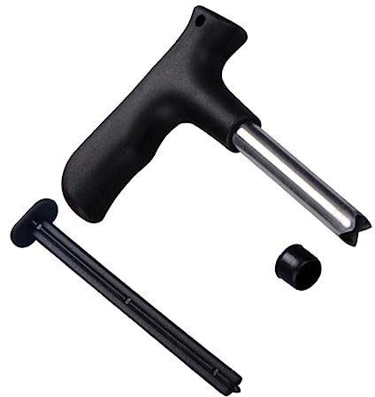 Garneck Ouvre-noix Noir Acier Inoxydable Outil Perçage Facile Pour Extraction Eau De Fruit à Coque Dure