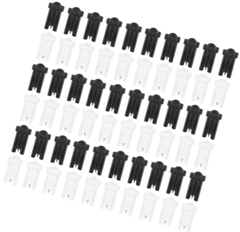 Beavorty 60pcs Eyelash Bottle Nozzle Needles Blocking Lash Extension Tools Pp Stainless Steel Easy Install