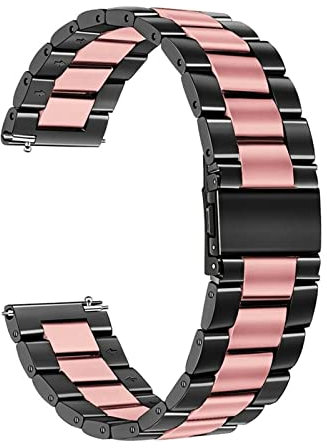 JUANZD Cinturino in acciaio inossidabile compatibile con Fossil GEN 6 44 mm GEN6 Cinturino in metallo compatibile con Fossil GEN 5E 44 mm/GEN 5 LTE 45 mm cinturino for smartwatch(Style 2 Black Pink)