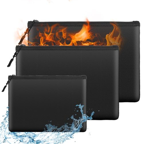 JABNOW Porta Documenti Auto, 3 Misure di Portadocumenti Auto Ignifughi Impermeabili, Porta Libretto Auto per Passaporti, Documenti, Banconote, Contanti - (20,5 x 29 cm, 17 x 27,5 cm, 13,5 x 20,5 cm)