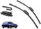 KUGVTER Escobillas de limpiaparabrisas para Peugeot 306 1999-2003 Limpiaparabrisas De Coche 20 + 22 Limpiaparabrisas Traseros Delanteros Cepillos Cortador Accesorios(4 PCS)
