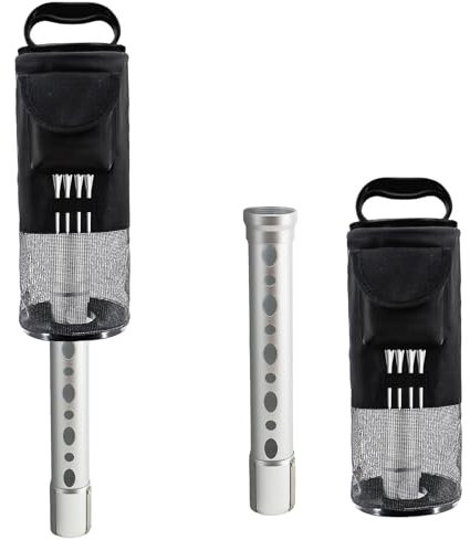 Shag Bag for Golf Balls Golf Ball Retriever, Durable Aluminum Shag Tube Golf Ball Shagger, Detachable Collector and Portable Pocket Storage Picker (Holds 70 Balls)