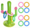 GWAWG Ringwurfspiel mit 8 Teilen, aufblasbares Kaktus-Set, Partyzubehör, Wurfspielzeug, Ringwurfspiel für Kindergeburtstag, Outdoor-Spiele und Poolspielzeug